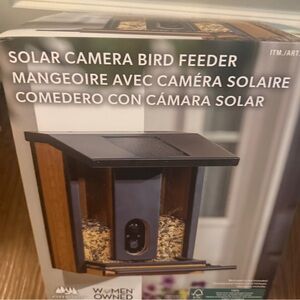 Solar Camera Bird Feeder - Black and Brown